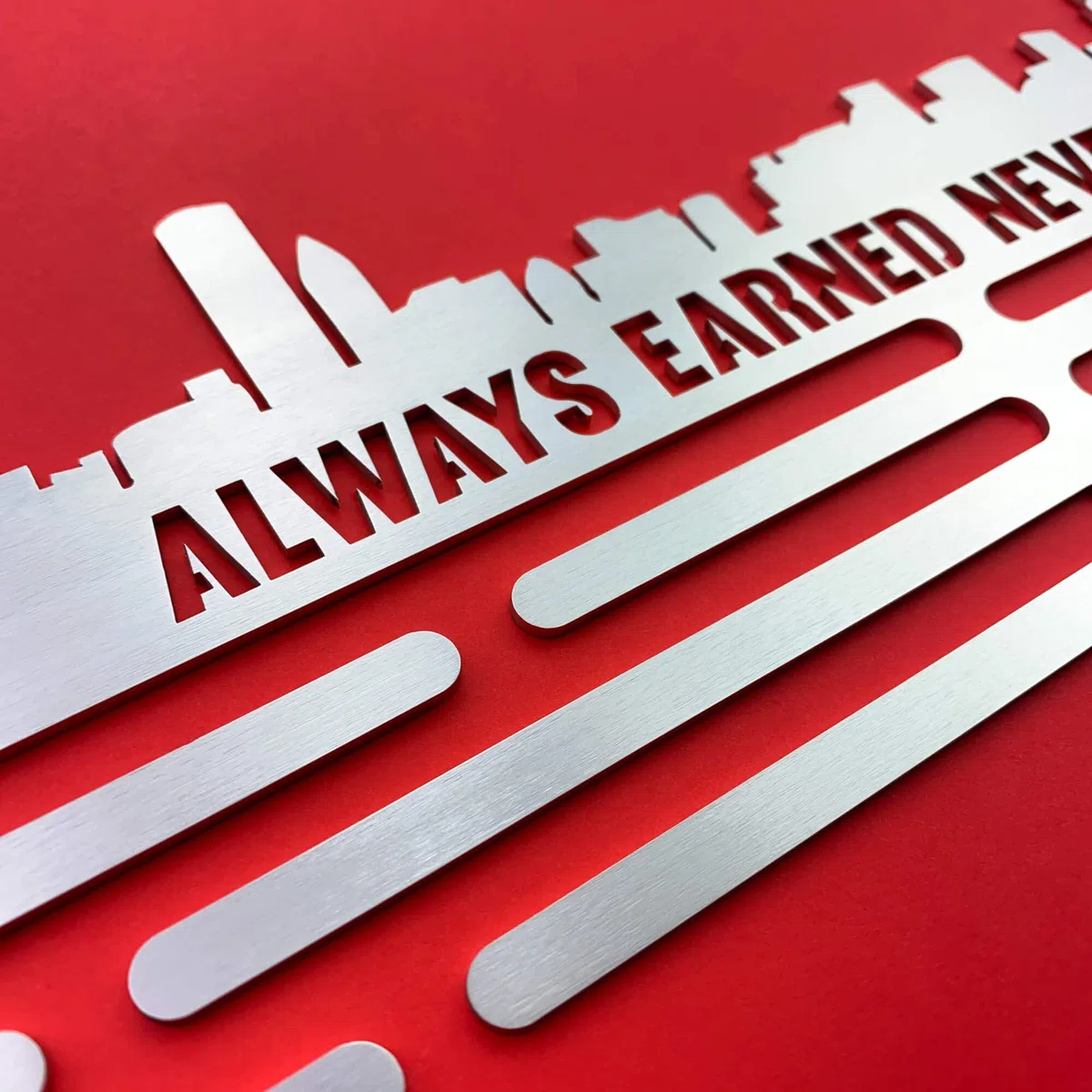 City Sport Porta Medaglie Acciaio Inossidabile | 48 medaglie | Medal Hanger Display | Steel Medal Holder