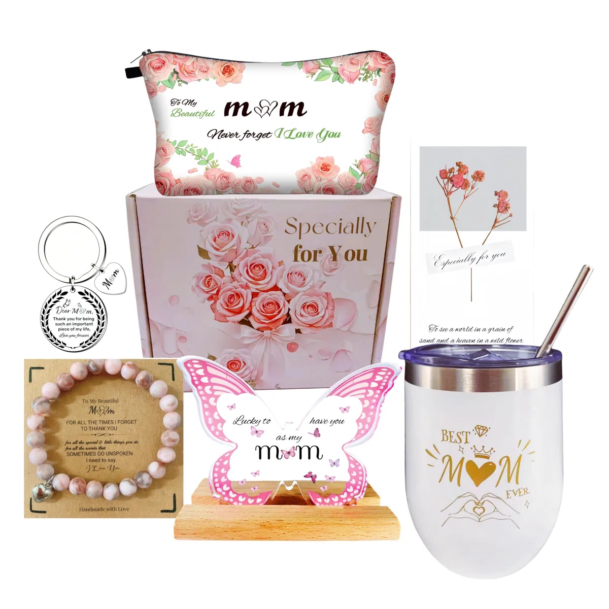 Regali per la mamma, regalo di compleanno per la mamma, regalo per la festa della mamma, regalo per la mamma da parte di figlia, figlio, Natale, miglior regalo per la mamma con bicchiere