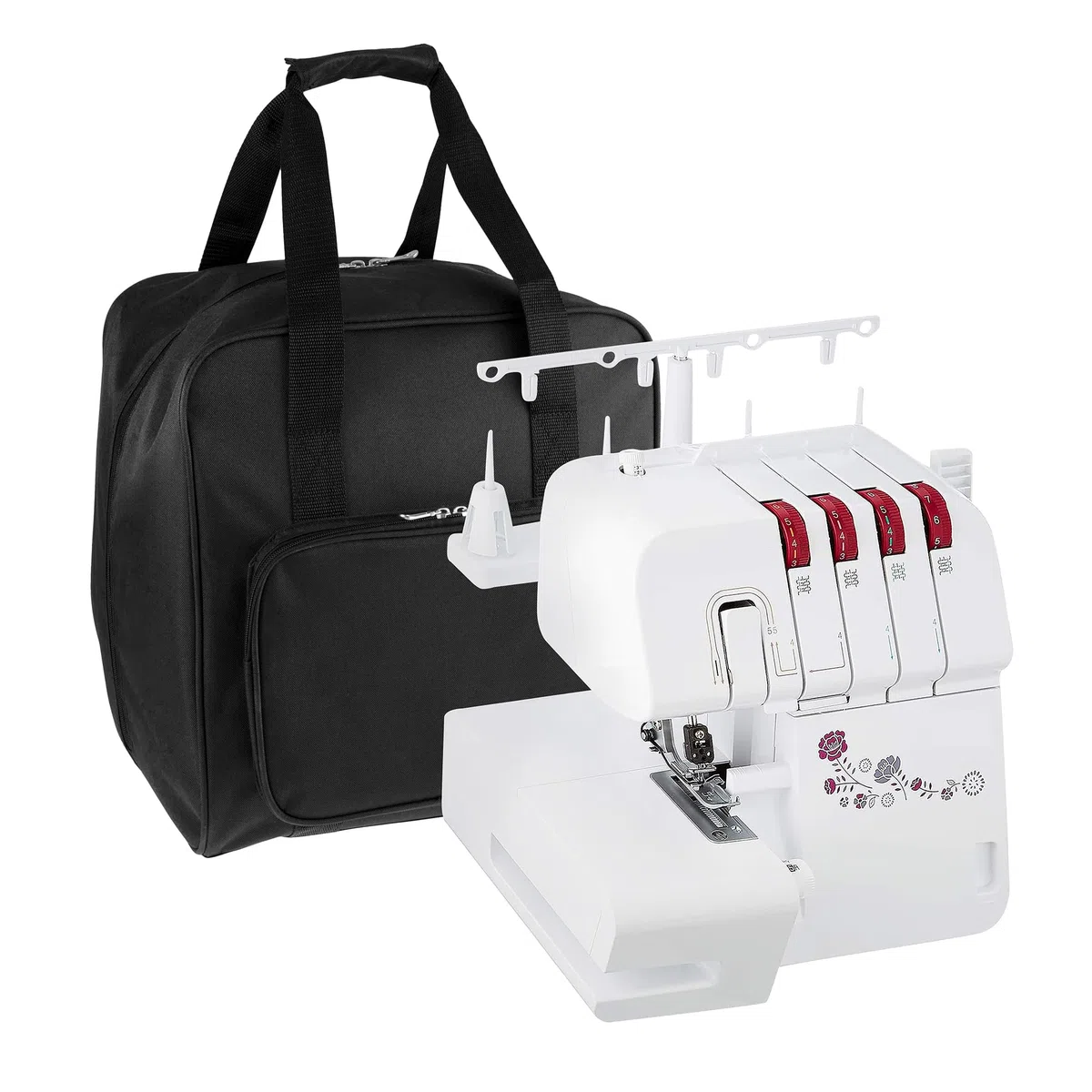 Hobby Gift Overlock Machine Bag - Borsa da trasporto imbottita in poliestere, tasche per riporre accessori extra, 39 x 32 x 36 cm, nero, Nero, (d/w/h) 39 x 32 x 36cm., moderno