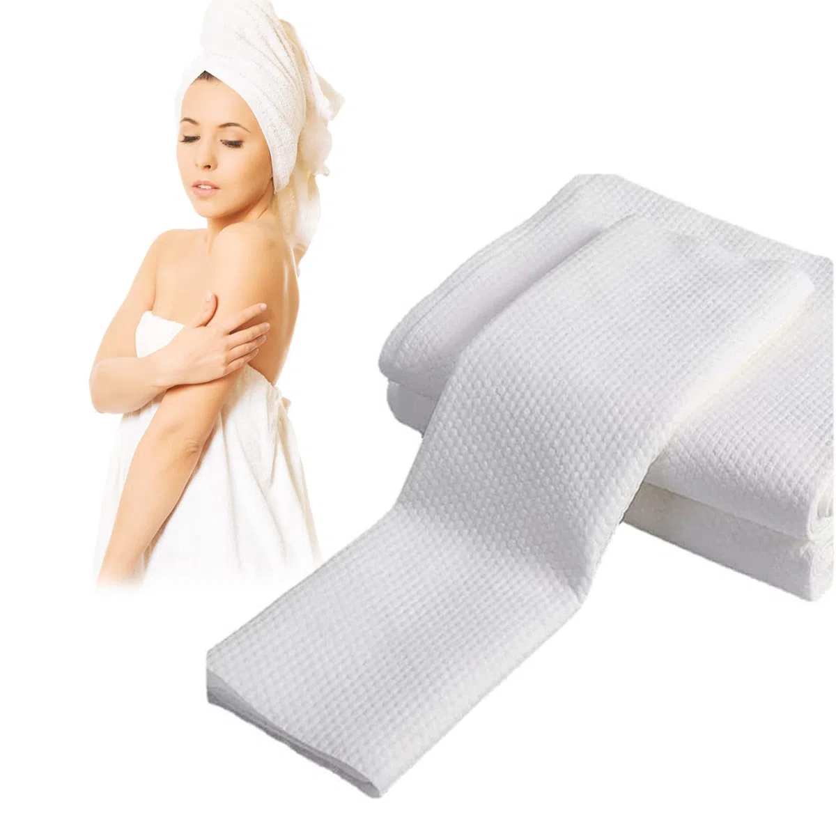 25pcs Asciugamani Usa e Getta,Formato Famiglia Utili Asciugamani da Bagno Usa e Getta in Tessuto Non Tessuto Asciugamani Portatili Usa e Getta (140 * 70cm)