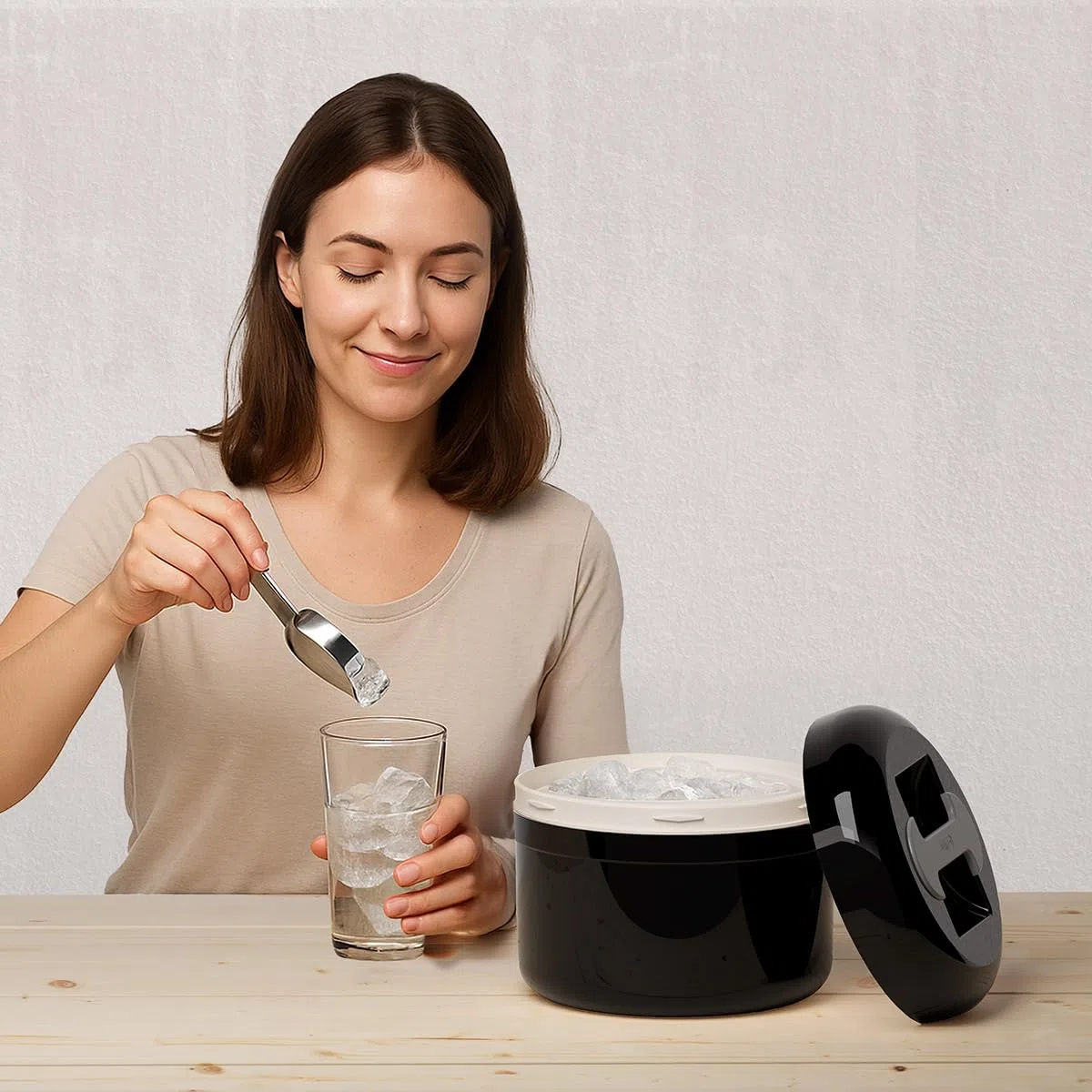Valira Food Service - Secchiello per Ghiaccio Termico 2.5L Prodotto in Spagna, Colore Nero
