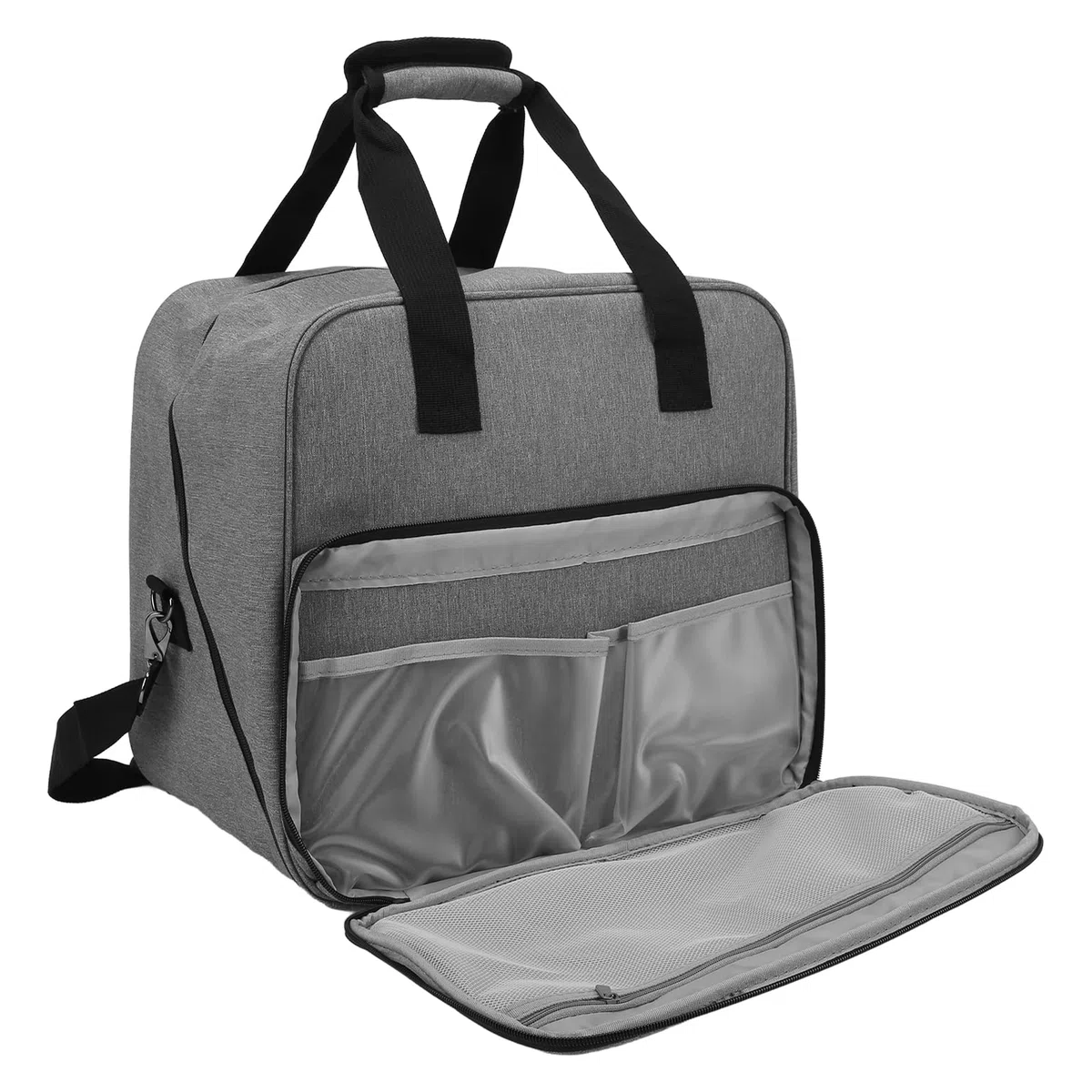 Sacca da trasporto della macchina da cucire, grande capacità, tasche di archiviazione multipla con spalline, resistente, pratico, con la maggior parte standard (Grigio)