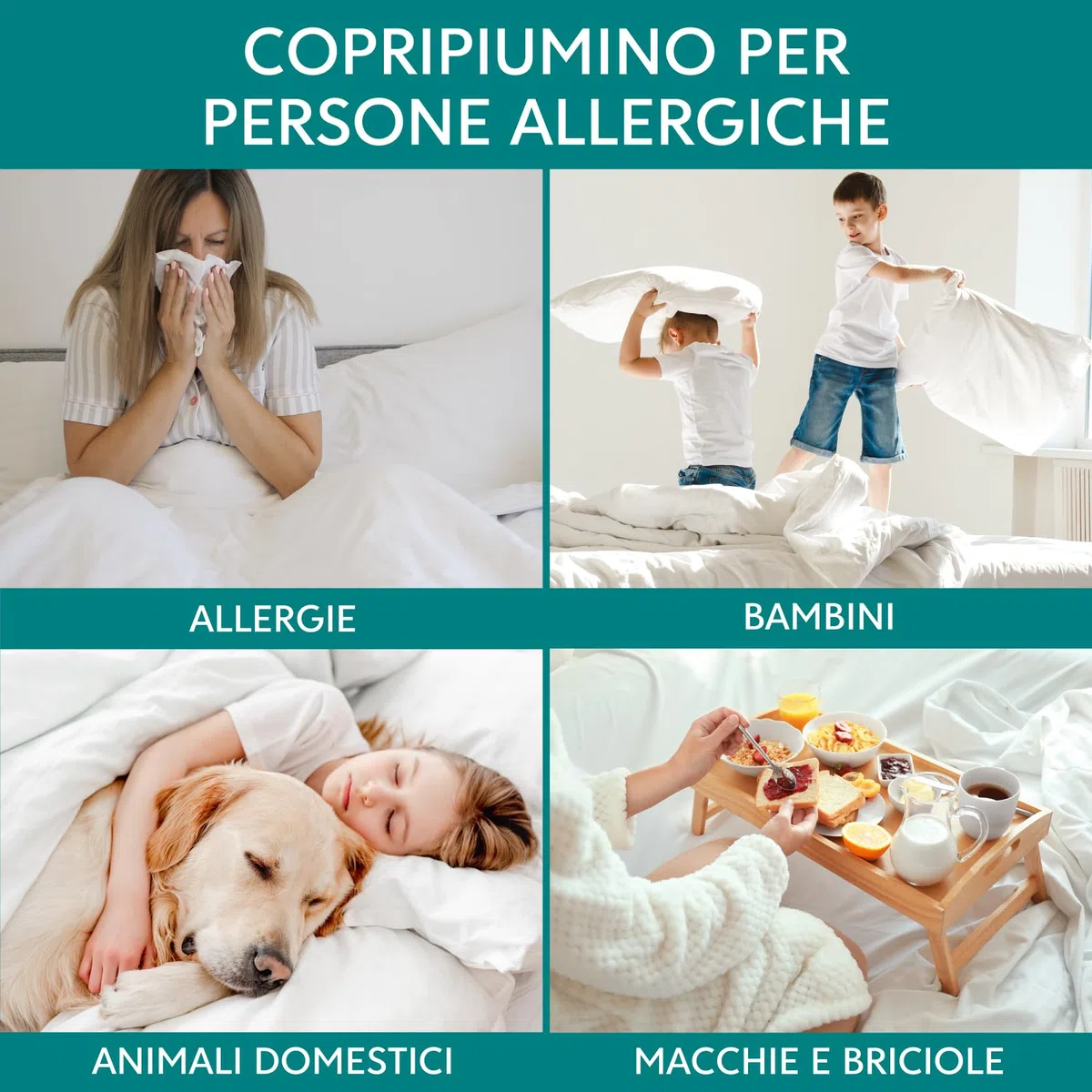 Dreamzie - Copripiumino Antiacaro 220x240 cm - Copri Piumone Protettivo con Cerniera - Barriera Contro Acari e Allergeni - Lavabile a 95°C"
