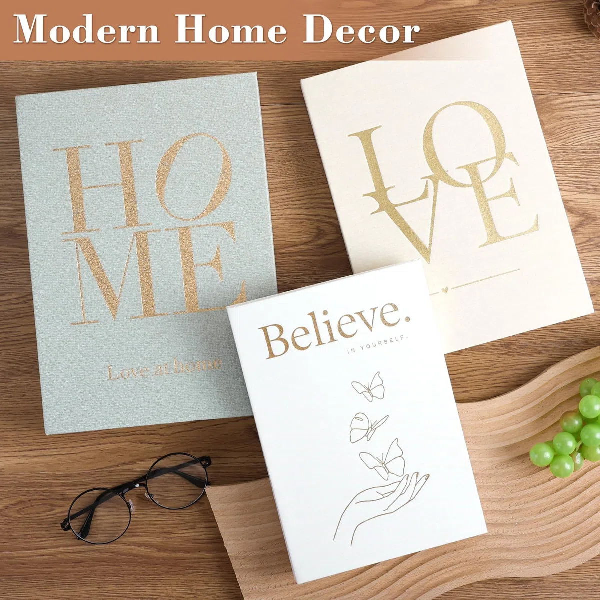 3 pezzi Libri Decorativi Libri Decorativi Arredamento con Magnetica Libri Finti Decorativi per Arredamento Moderno Libreria Café Hotel