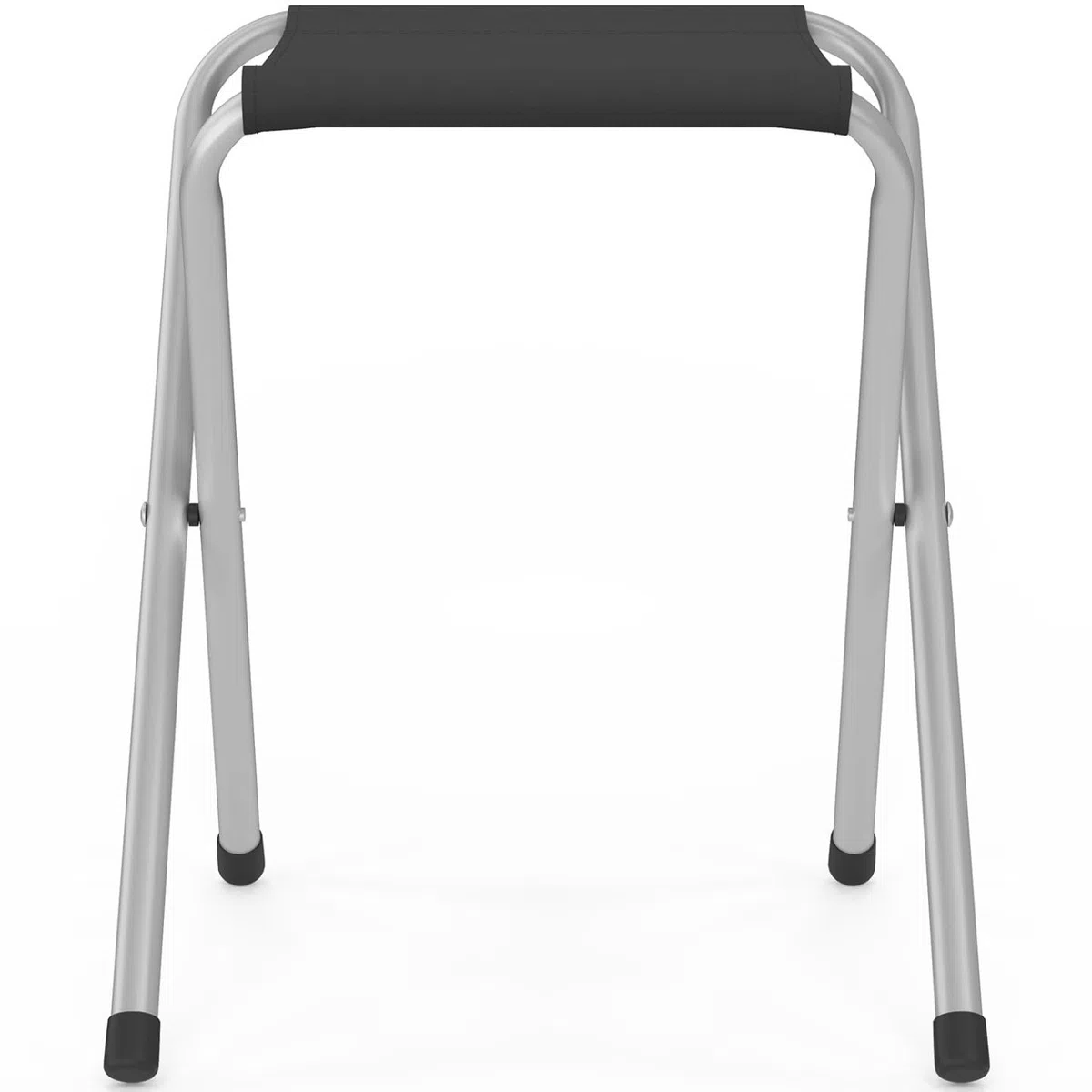 IDMarket - Tavolo da campeggio pieghevole regolabile in altezza da 120 cm e 4 sgabelli neri