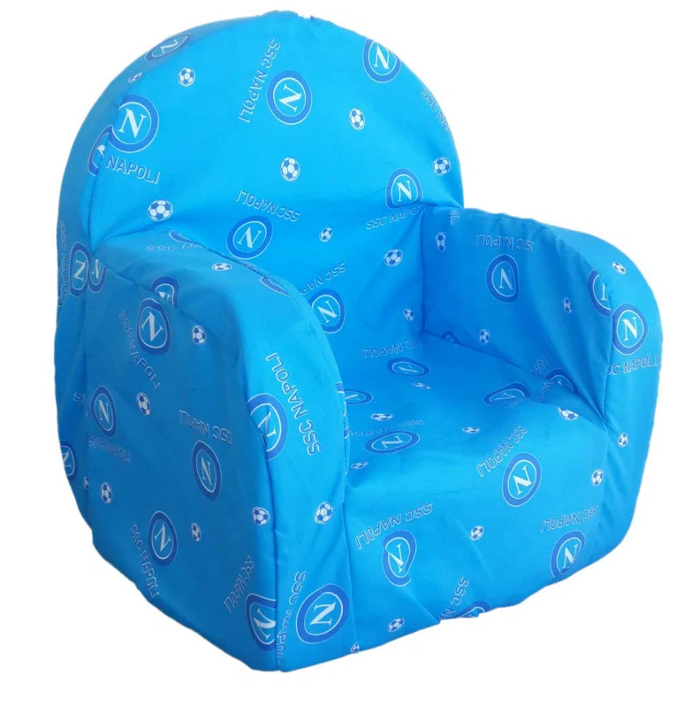 Poltrona sedia poltroncina bambino SSC NAPOLI prodotto ufficiale H902