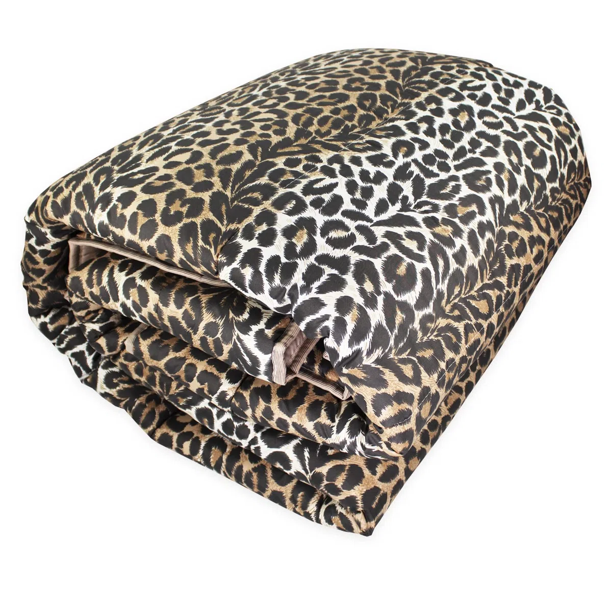 Tata Home Trapuntino Copriletto Trapuntato Primaverile Estivo 100 gr/mq Quilt Leggero Letto Una Piazza e Mezza 210x260 cm Fantasia Animalier Maculato Made in Italy Disegno Leopardato