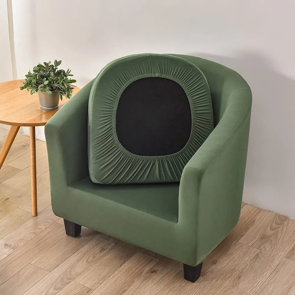 Copripoltrona 1 posto chesterfield elasticizzato Copertura poltrona cocktail fodera poltrona chesterfield 2 pezzi copripoltrona universale Verde militare
