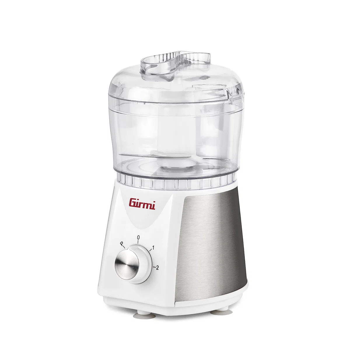 Girmi TR05 Tritatutto Verticale, 350 W, Capacità 500ml, 2 velocità, Lame Inox, Doppia sicurezza, Bianco
