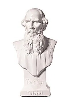 danila-souvenirs Busto Statua Scultura in Marmo del scrittore Russo Lev Tolstoj/Leone Tolstoi 14,5 cm