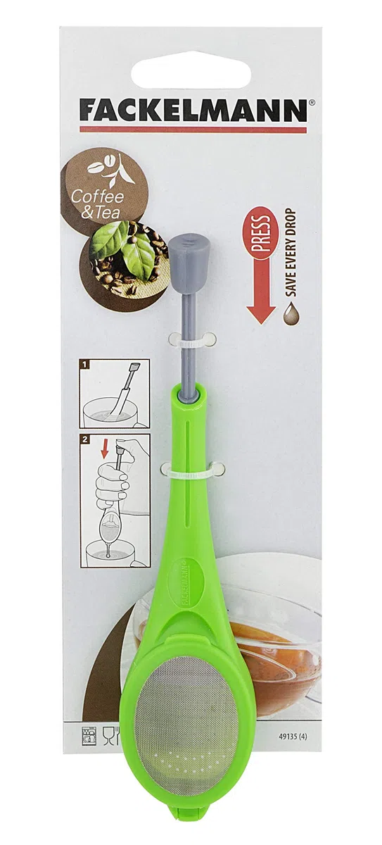 Fackelmann 49135.0 Infusore per tè/Tisane, Plastica, Verde, 23.5x7.9x3.5 cm