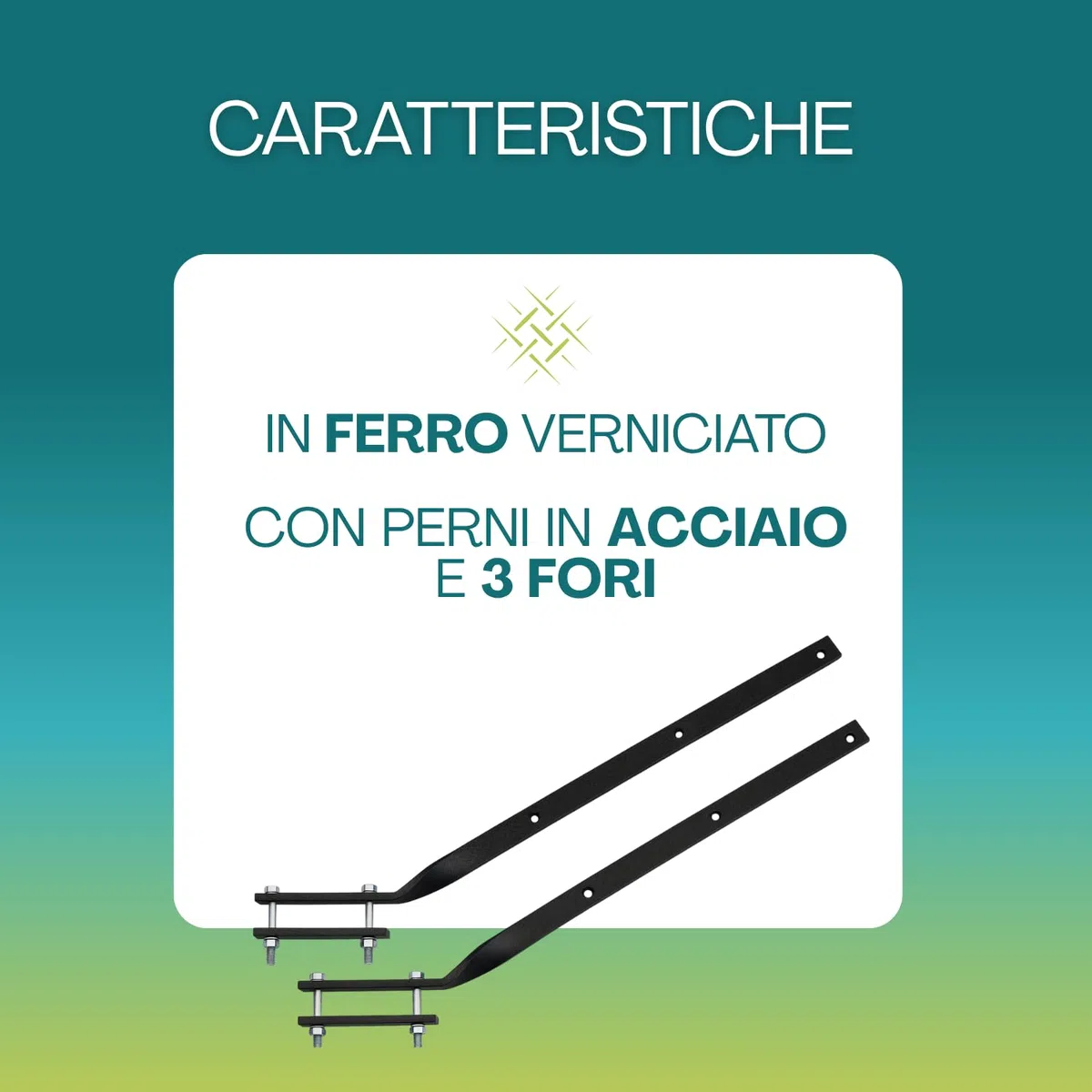 PALUPLUS Set 2 Bracci per Stendibiancheria da Balcone da 60 cm color Nero, Aste per ringhiere in ferro Verniciato con perni in acciaio e 3 Fori per i Cavi, Made in Italy -4088F -2,6