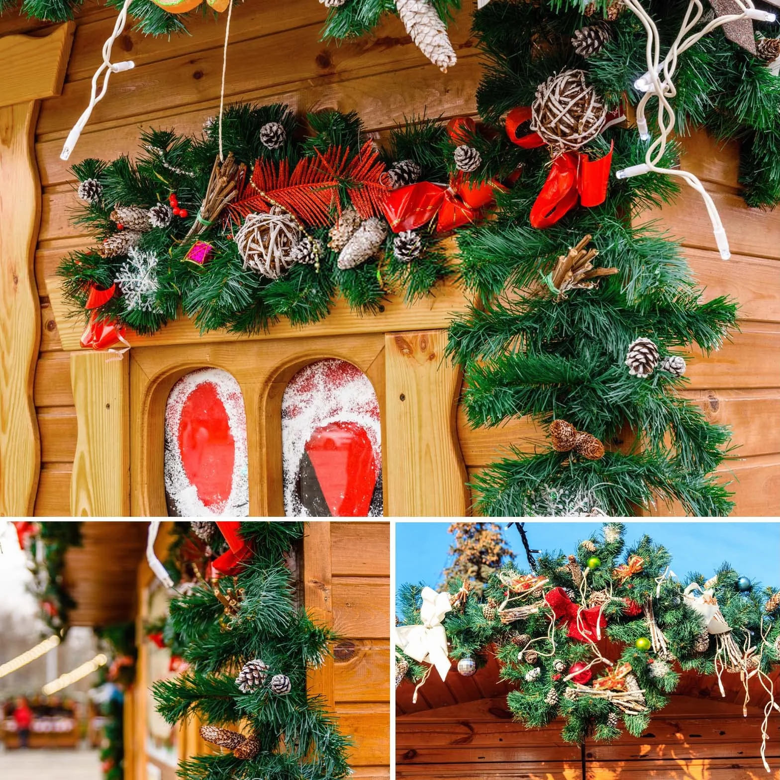 DATEFUN Ghirlanda di Natale Artificiale, 2.7m Ghirlanda di Abete Verde del PVC, Decorazioni Natalizie Allaperto dellinterno per Camino, Scala, Finestre, Festa di Natale (270 Rami)