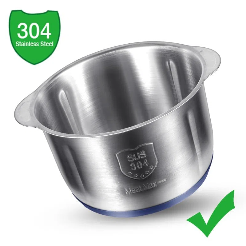 Tritatutto elettrico 500 W, tritacarne 5 l con 5 velocità e 6 lame in acciaio inox, mini tritacarne universale per carne, cipolle, frutta, verdura, alimenti per bambini