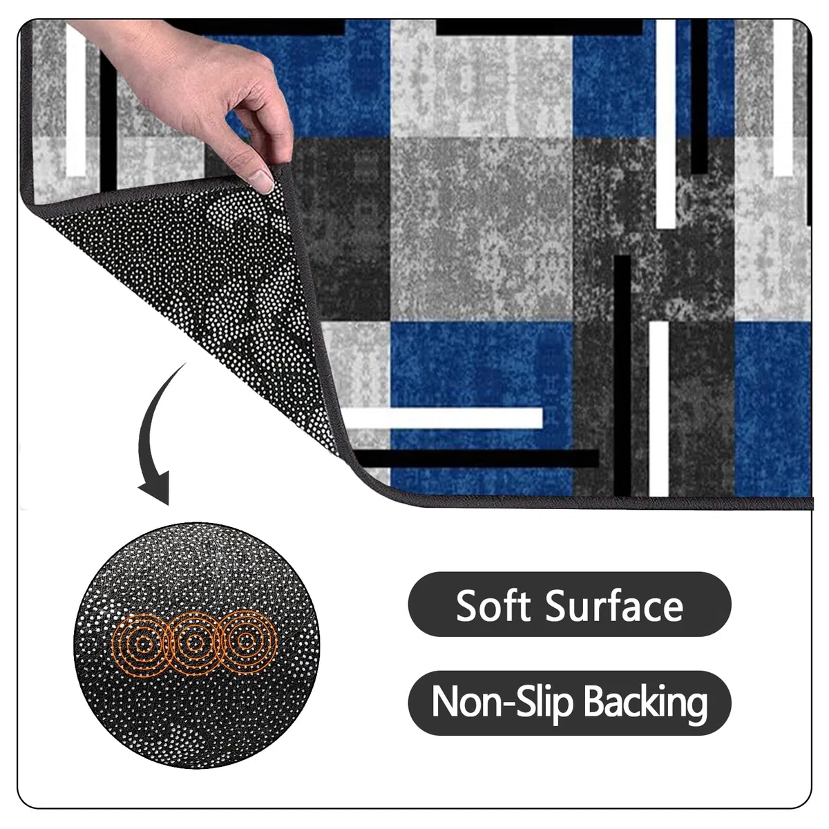 Tappeto Passatoia Corridoio Antiscivolo Tappeto per Cucina Lavabile Moderno Multiuso 80 x 100 cm Tappeto Corridoio Runner Ingresso Interno Lungo Tappeti per Soggiorno Camera da letto Entrata Bagno