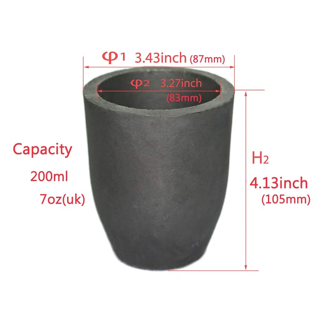 LLF # 2 Clay Graphite Crucible Foundry Cup Furnace Torch fusione Raffinazione oro argento rame ottone alluminio piombo zinco e leghe