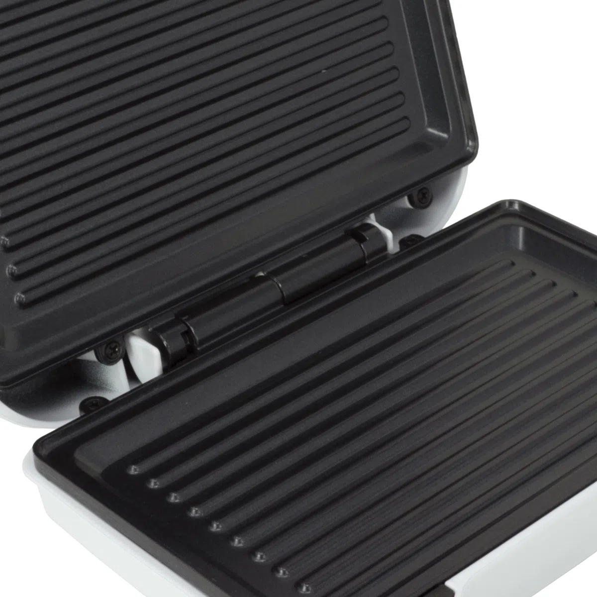 JOCCA - Tostapane a 2 fette, tostapane linea Nature/Piastre Grill Antiaderenti/Indicatori luminosi/Panini e altri pasti/Finitura moderna Effetto Legno (Bianco)