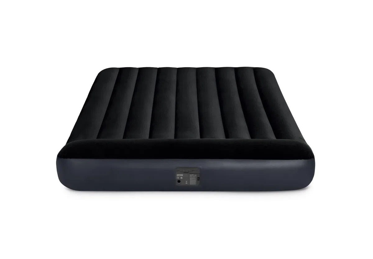Intex 64150ND - Materasso Dura-Beam Pillow Rest Matrimoniale con Pompa Elettrica Incorporata, 152x203x25 cm