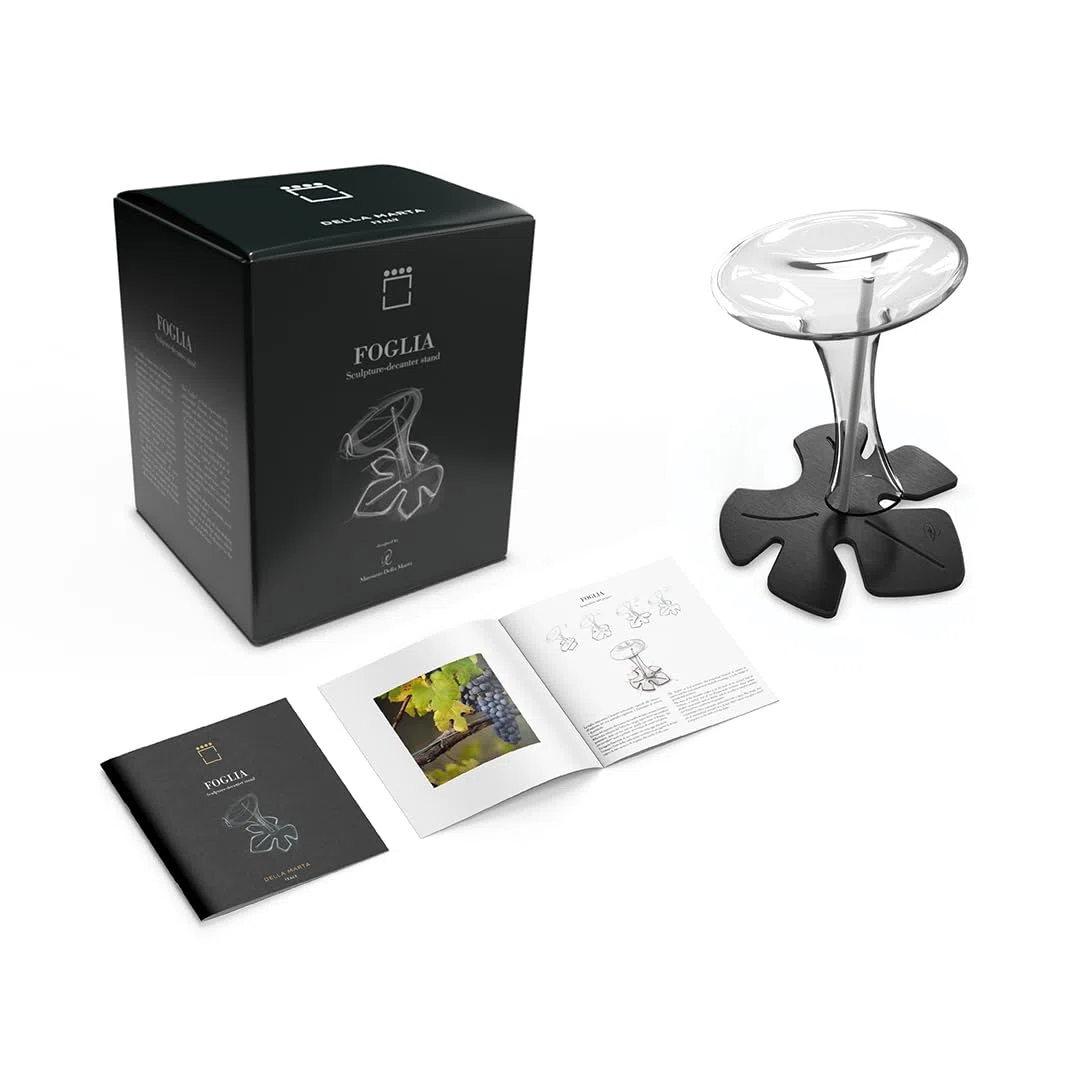 Foglia - Supporto per Decanter, Scola Decanter - Della Marta (Wengé)