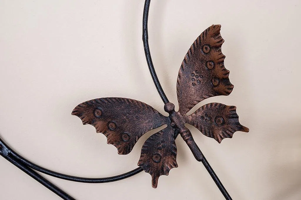 DanDiBo Portacandele da parete, a forma di cuore, in metallo, altezza: 39 cm, nero