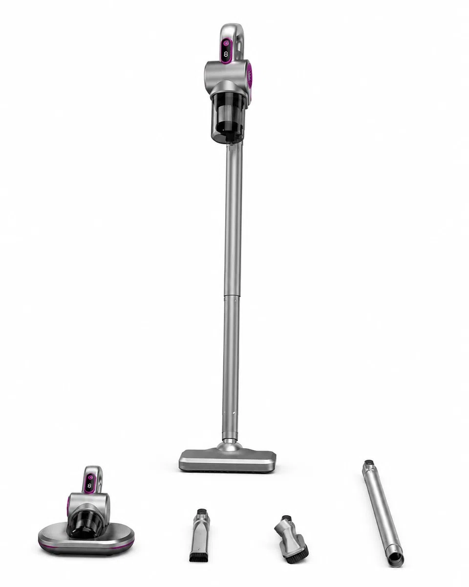 Generico Aspirapolvere Senza Fili 4 in 1, Aspiratore Portatile Ricaricabile, Scopa Elettrica Cordless per Pavimenti Divani Auto e Angoli, Aspirazione Potente con Accessori Multifunzione