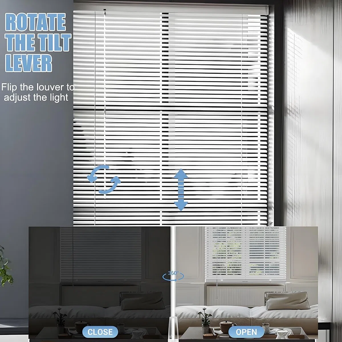 Tende Veneziana in Alluminio con Fissaggio Senza Foratura, su Misura Larghezza 42-150cm Altezza 50-240cm Persiane Veneziane Orizzontali Senza Fili, Privacy, per Finestre Interne(Bianco)