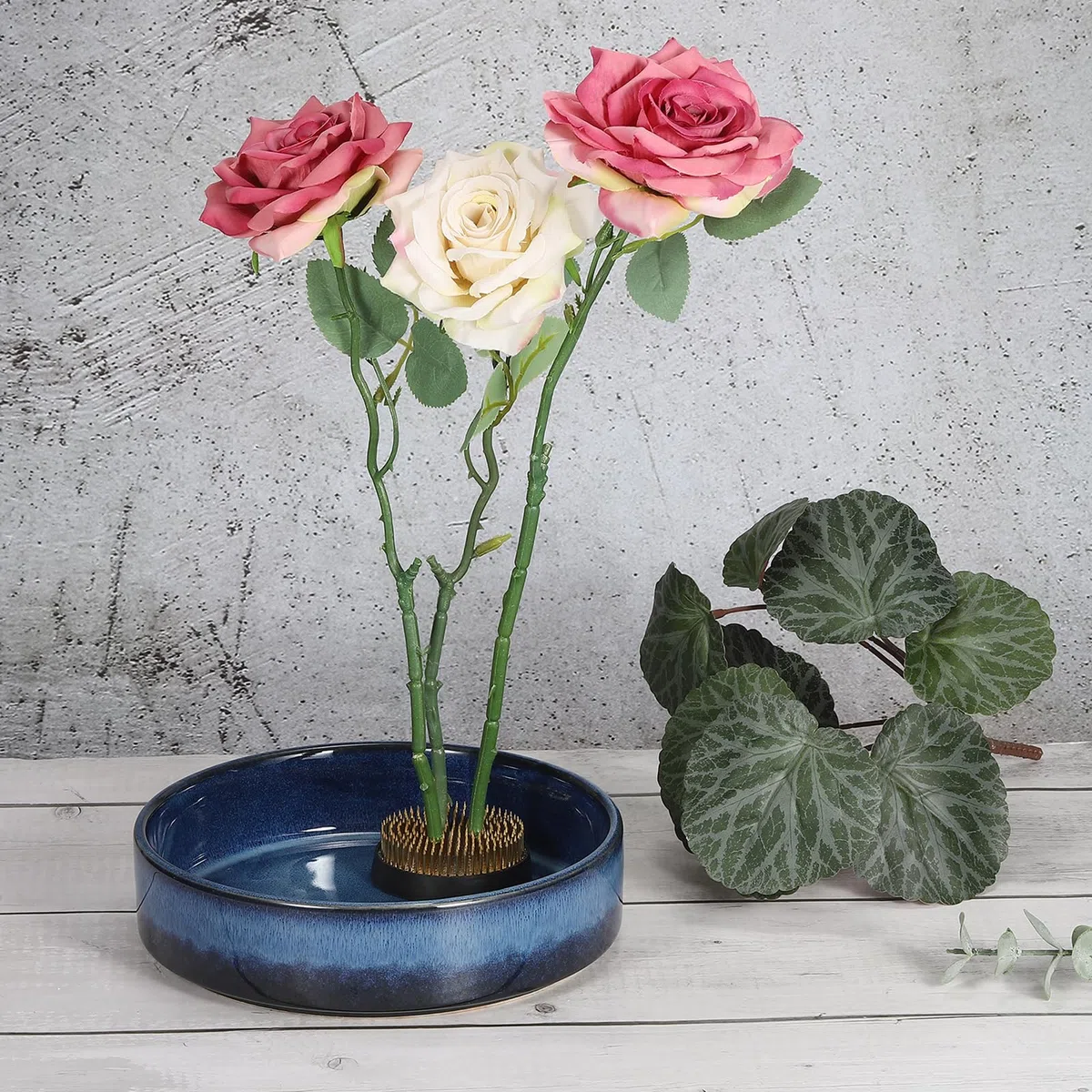 PATIKIL 1,4" Rane Fiori Ikebana Kenzan 5pz Fiori Composizione Strumento Ottone Floreale Rana Spilli Contenitore per Vaso Fiore Composizione Tonalità Oro