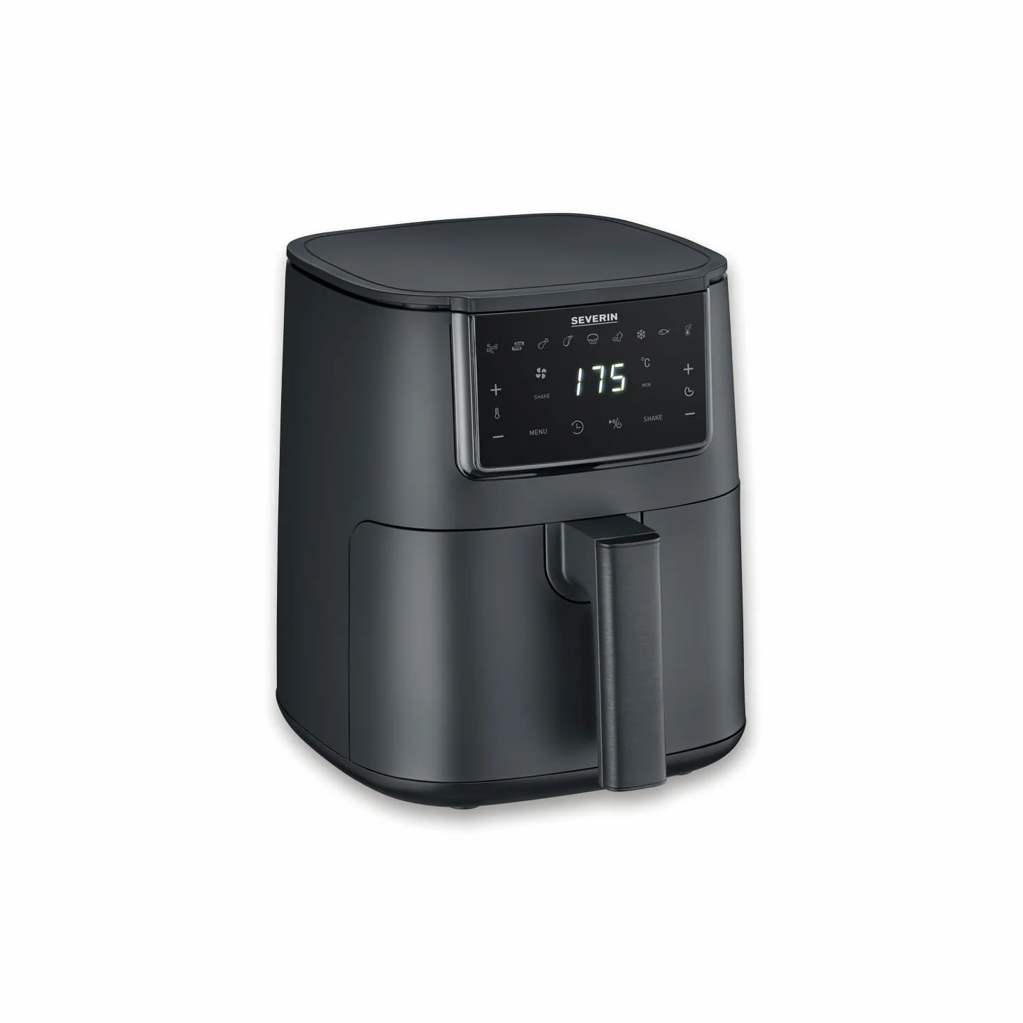 SEVERIN Friggitrice ad Aria FryLight, Friggitrice Senza Olio, Touch Screen, 8 Programmi Automatici, Funzione Mantenimento Calore, Capacità 4 L, 1300 W, Nero - FR 2461