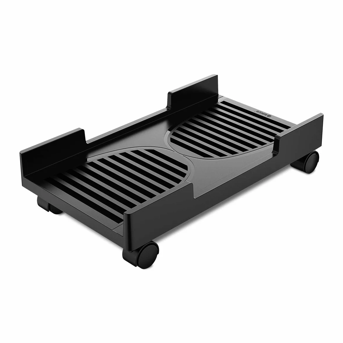 ORICO Carrello Porta PC con Ruote CPU Holder per Computer con 2 Ruote di Bloccaggio e 2 Ruote Piroettanti per Desktop tower, Stampanti, Custodia per Computer (Nero, 46 ​​* 26,5 * 6 cm)