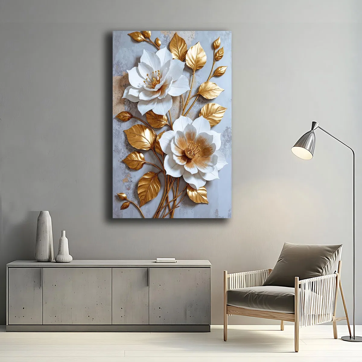 Quadri Moderni Soggiorno Verticale FIORI Quadro moderno FIORE da Parete grande XXL Stampa su tela Canvas Decorazione Murale muro Arredo Camera da letto Cucina (1, 40x70 cm, Canvas intelaiato)
