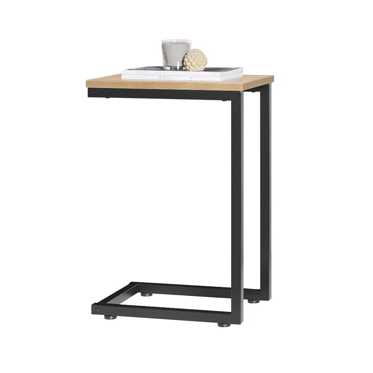 SoBuy Tavolino da Salotto, Tavolino da Divano 40x30x60 cm Nero & Naturale FBT44-N
