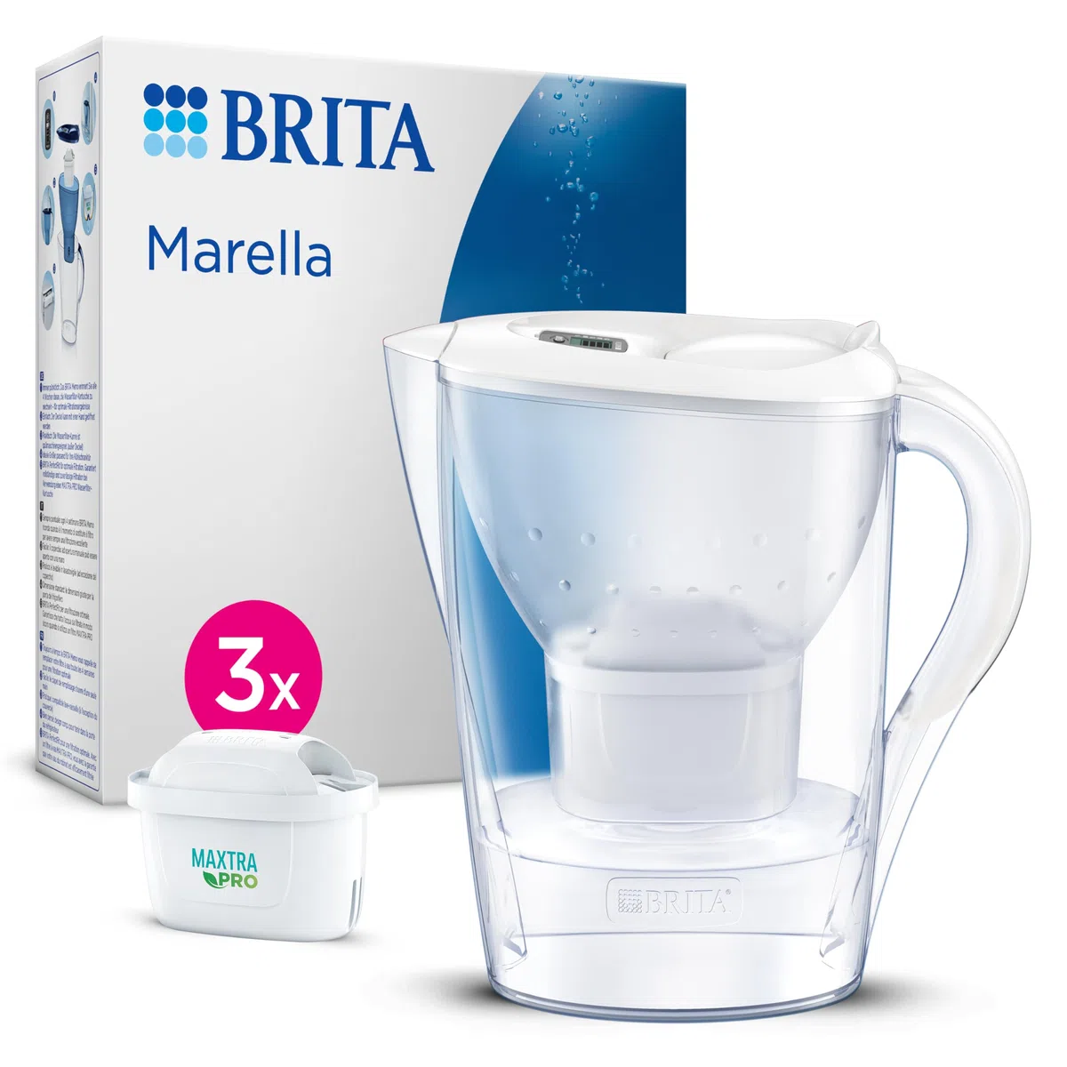 Brita Caraffa filtrante Marella +3 Maxtra Pro PP Bianco Polipropilene 2,4 L 150 l