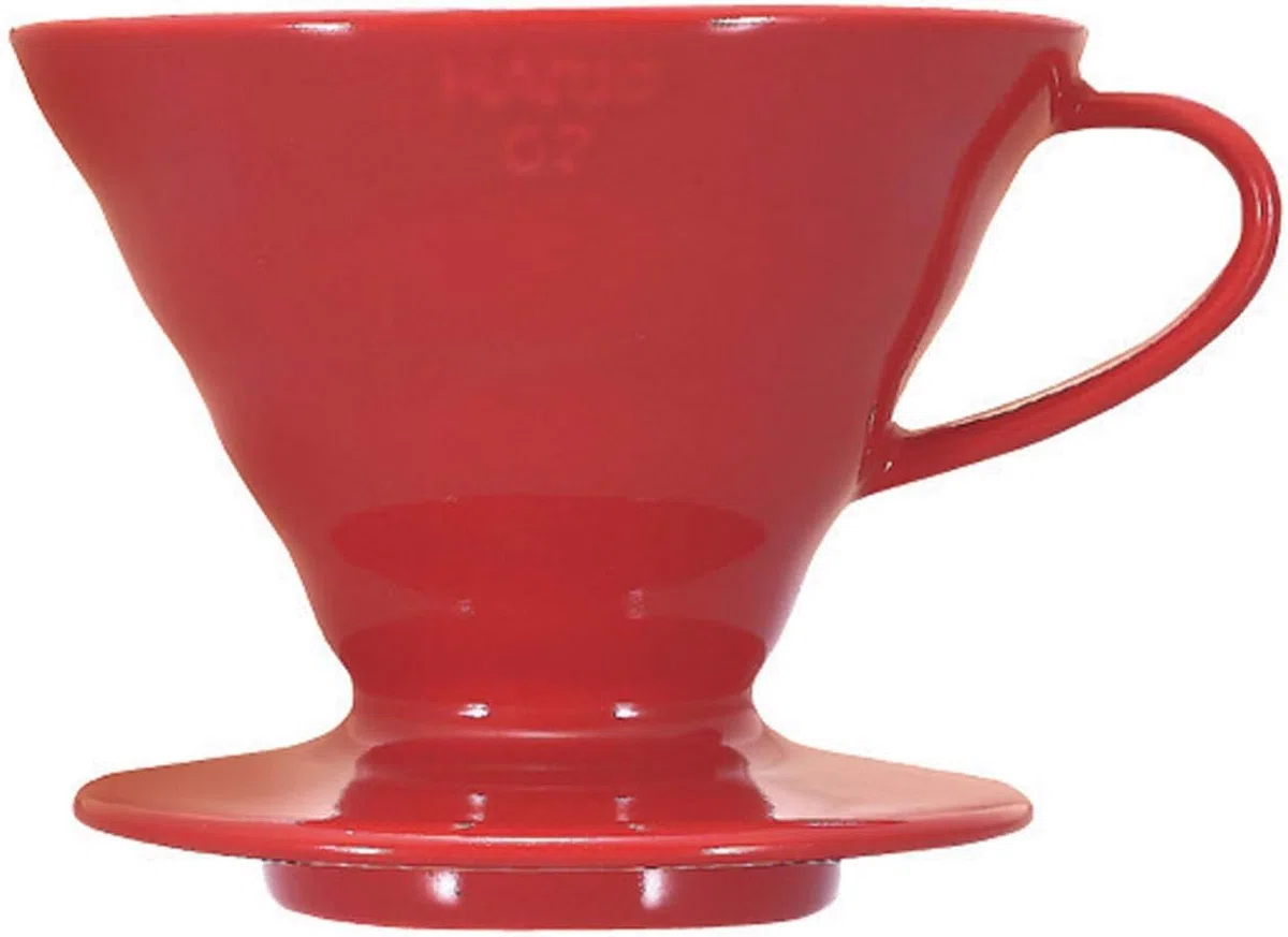 Hario Coffee Dripper V60 Size 01 Red Ceramic (Japan Import)