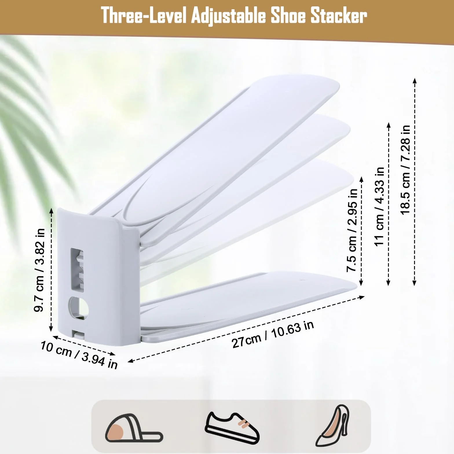 Starvortex 12 Pezzi Portascarpe Regolabili, Organizzatore Scarpe, Supporto Scarpe Antiscivolo Salvaspazio, Porta Scarpe per Armadio Tacchi Alti Ciabatte Scarpe Sportive, Scarpiera o Espositore