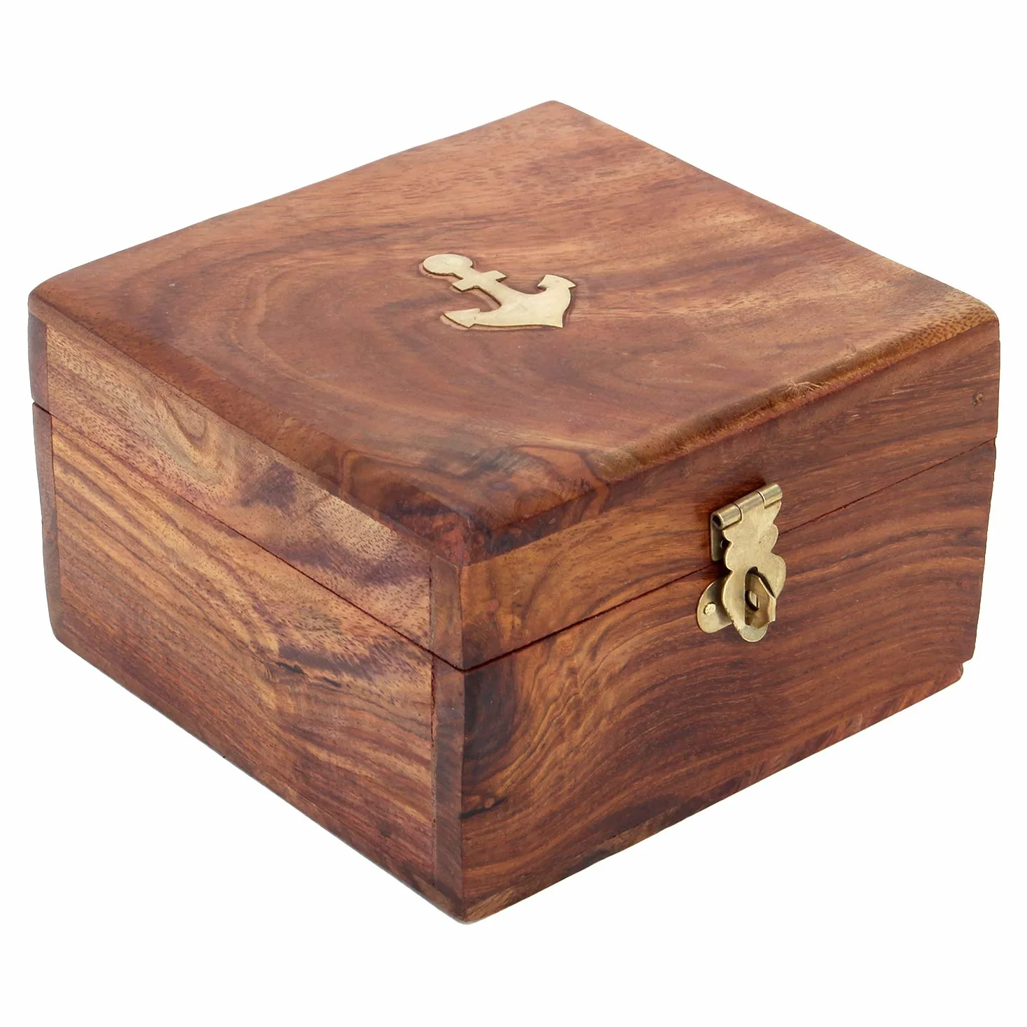 Meridiana con bussola, stile vintage, in ottone, in confezione regalo di legno con istruzioni, ago della bussola regolabile