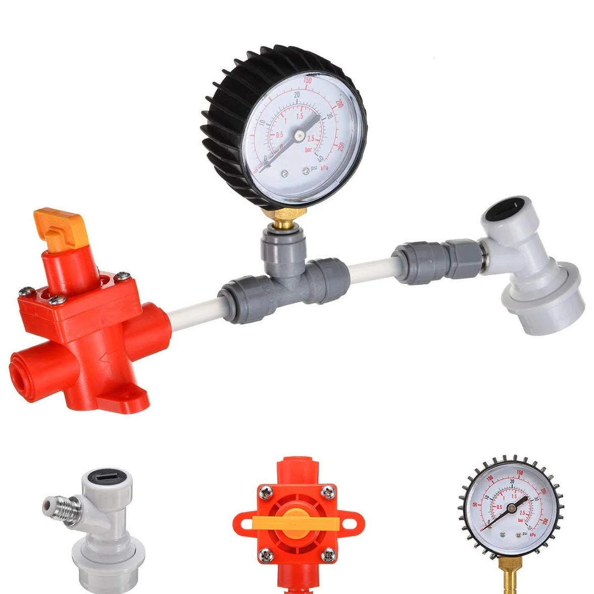 BlowTie Diaframma Ball Lock Keg Birra Spunding Valve Per La Birra Kit completo per la produzione di birra Casa Birra Spunding Valve Corny barile Fermento CO2 Valvola a pressione costante