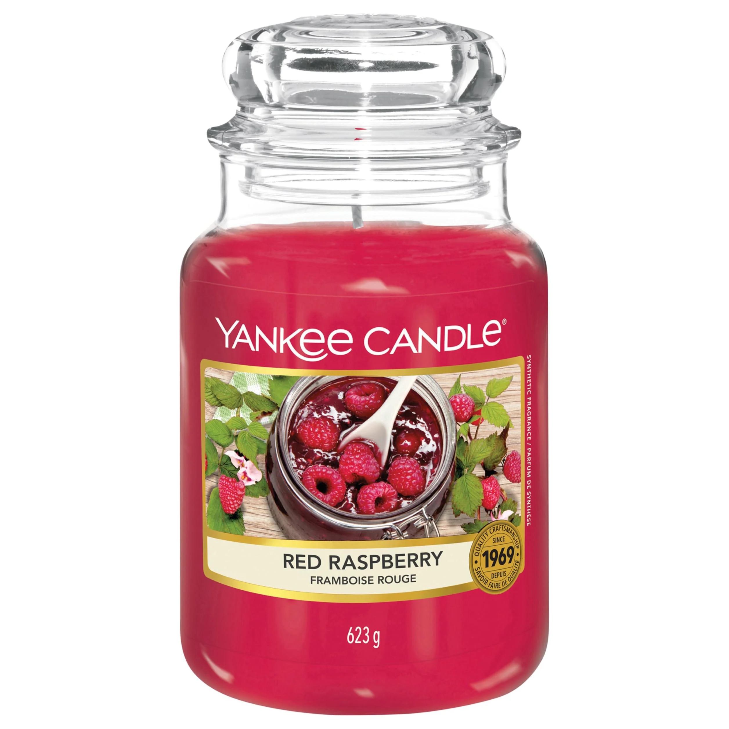 Yankee Candle Candela profumata in giara grande | Lampone rosso | Durata Fino a 150 Ore | Regali per donne