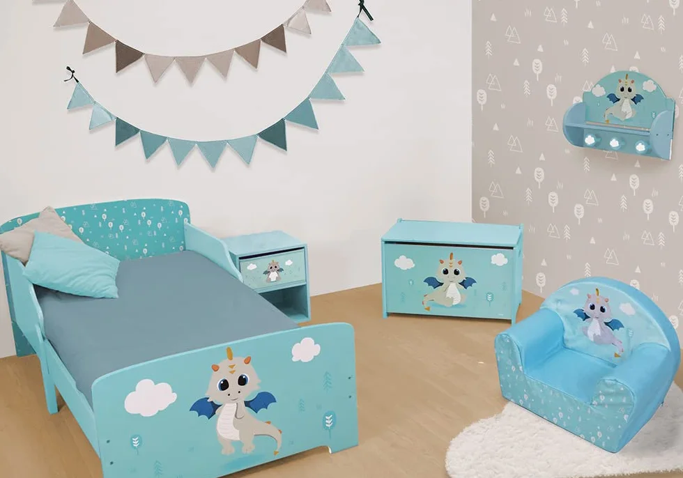 LEON LE DRAGON Chevet avec un tiroir +- 36 x 33 x 30 cm pour enfant