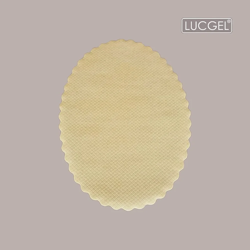 Lucgel Sottofritti Ovali in Carta Paglia Gialla Alimentare Goffrati Antigrasso 15x22 cm - 500 pezzi -