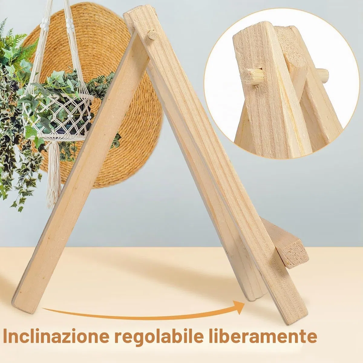 JMIATRY cavalletti piccoli in legno, cavalletto da tavolo, mini cavalletto in legno per decorazione di nozze, decorazione da tavolo, artigianato da pittura, album fotografico