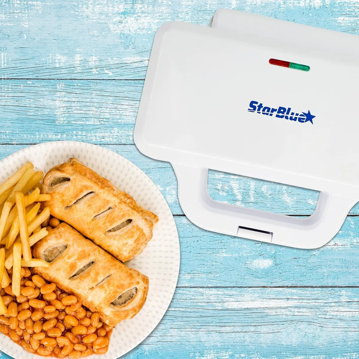 StarBlue - Macchina per salsicce con ebook di ricette GRATUITO - 220-240V 50/60Hz 850W Spina del Regno Unito, Adattatore Europa Incluso