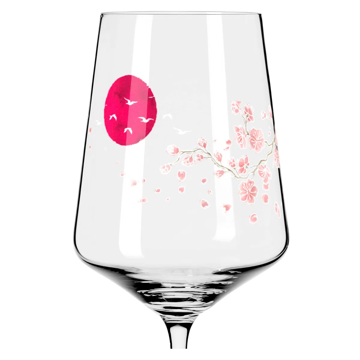 RITZENHOFF 3461007 Set di 2 bicchieri da aperitivo Sprizz da 500 ml - Serie Sommersonett No. 7 con motivo asiatico rosa - Made in Germany