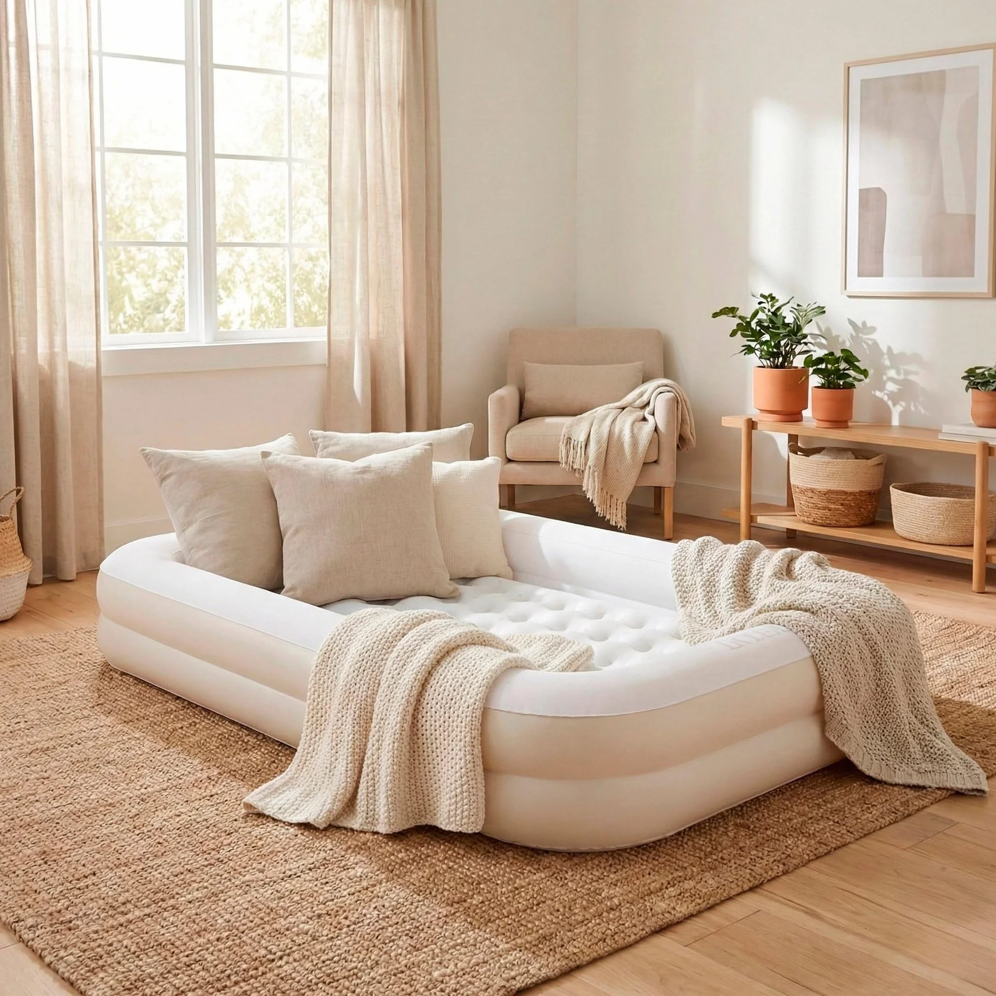 Intex Letto da viaggio per bambini pompa a mano 66811NP (168 x 107 x 25cm / materasso interno 132 x 71 x 10cm)
