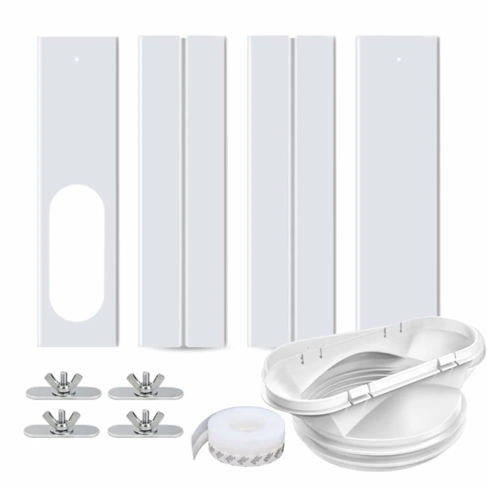 Pannello di guarnizione per finestre per climatizzatori mobili, set di finestre regolabile, tubo di scarico, climatizzatore portatile, guarnizione per finestre scorrevole, ventilazione AC