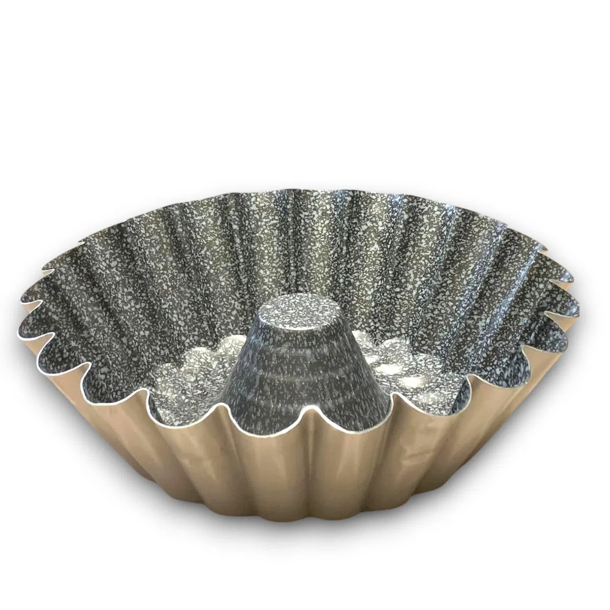 KORAT Stampo Da Forno In Alluminio Ruoto Forma Baba' Con Cono Centrale Ruoto Tradizionale per Casatiello Napoletano Dolce e Salato Rivestimento Effetto Pietra, Torta di Pasqua, Ruoto Dolci (28 cm)