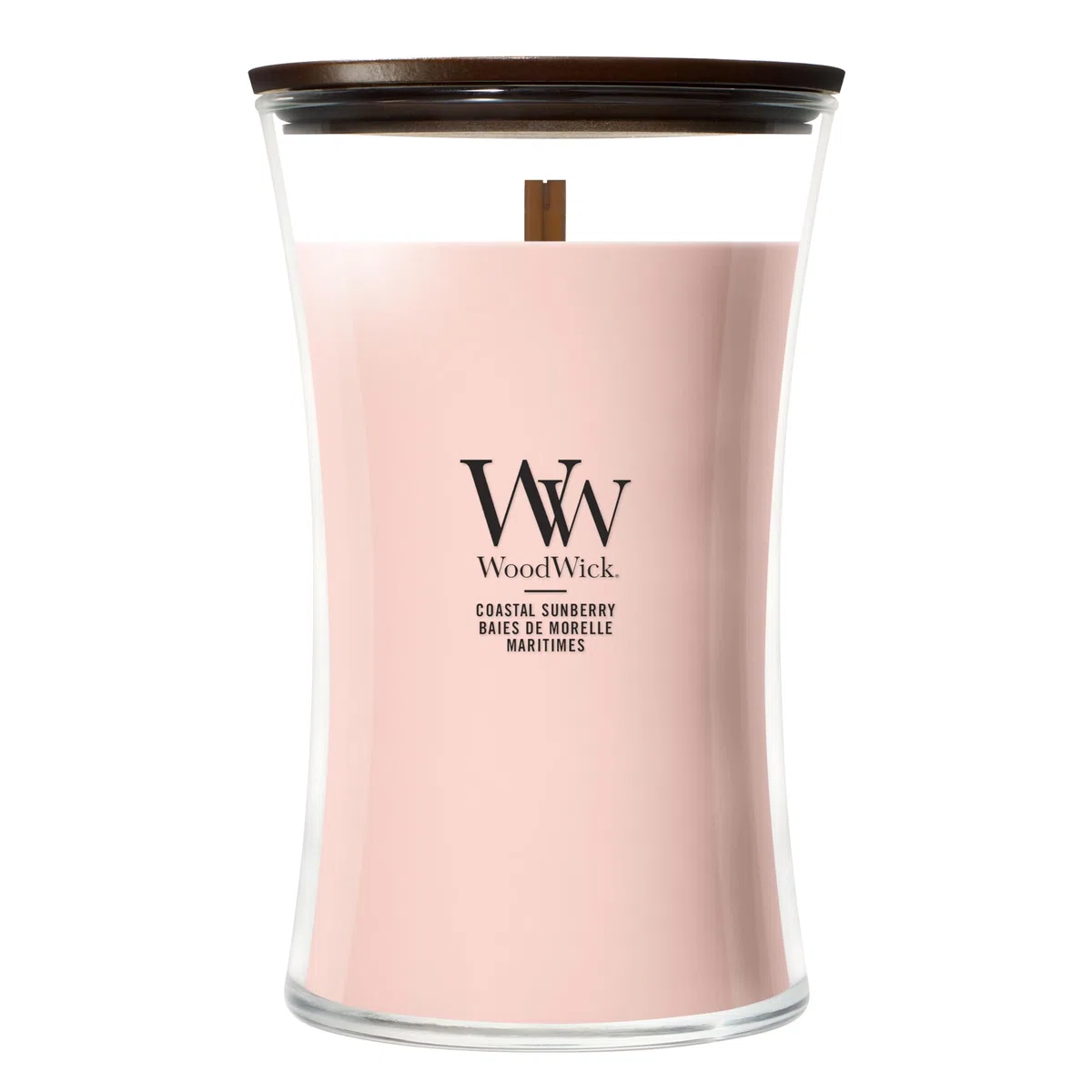 WoodWick Candela profumata | Candela Grande a Clessidra | Coastal Sunberry | Regali Perfetti per Donne
