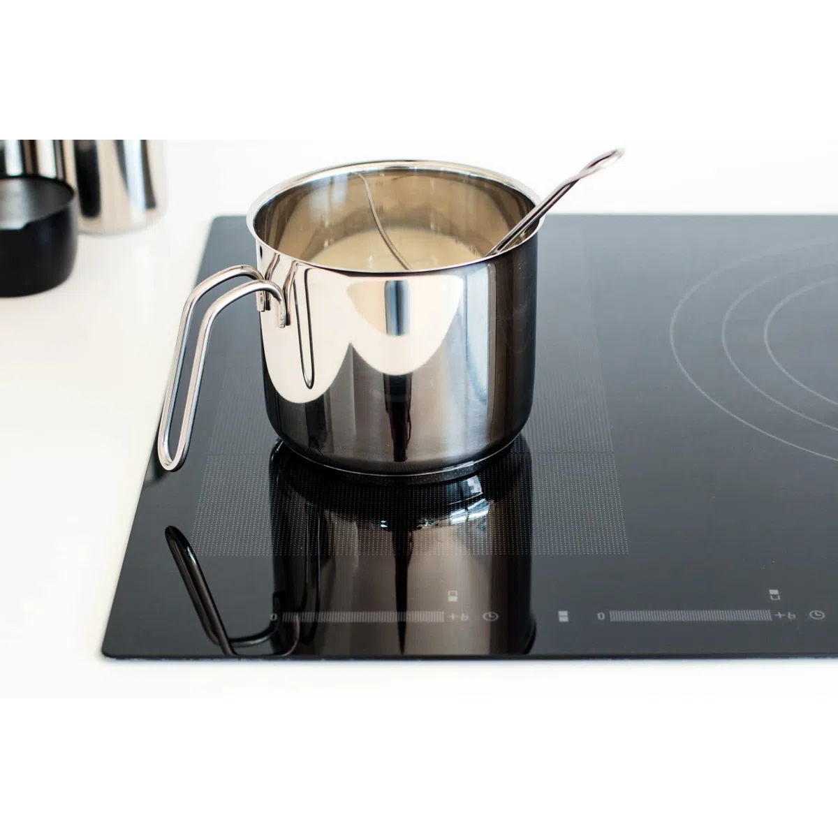 Domestic TOP Selection 810018 Varuna - Pentolino graduato per Latte in Acciaio Inox 18/10, Ø 14 cm, Spessore 0.6 mm, a induzione