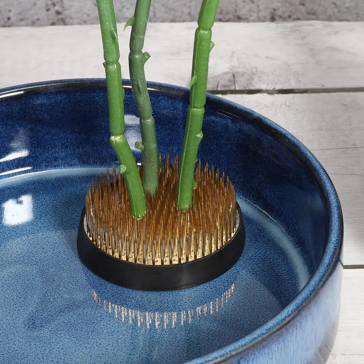 PATIKIL 1,4" Rane Fiori Ikebana Kenzan 5pz Fiori Composizione Strumento Ottone Floreale Rana Spilli Contenitore per Vaso Fiore Composizione Tonalità Oro
