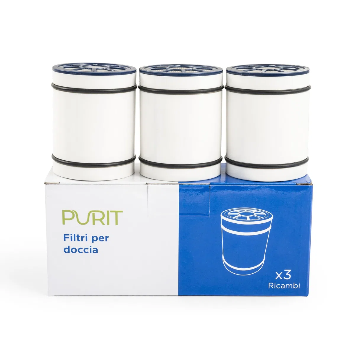 Purit Cartucce di Ricambio per Filtro Doccia Anticalcare - Confezione da 3 pezzi