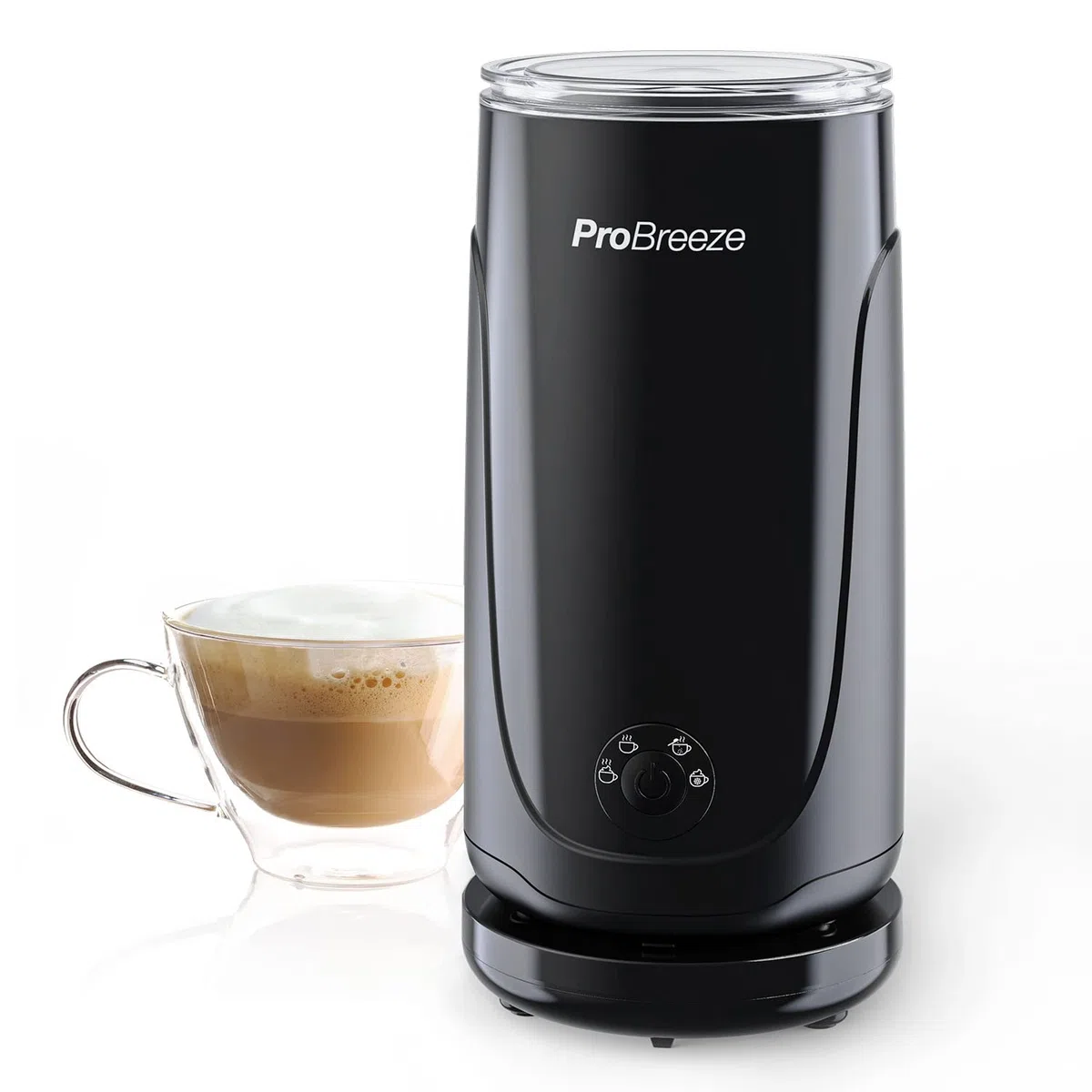 Pro Breeze, Montalatte elettrico automatico - Frullino elettrico 240 ml per caffè, cioccolata calda, frappe ghiacciati – Montapanna e schiumalatte, Nero